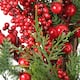 24" Cedar and Berry Wreath - Red - 24 in
