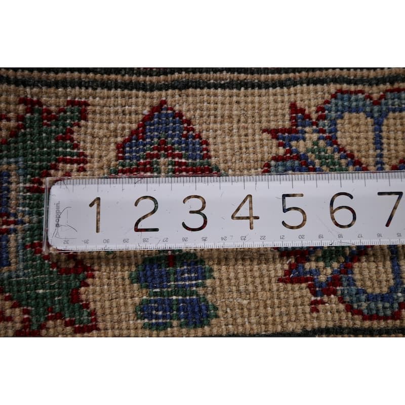 Traditional Blue Kazak Area Rug Handmade Wool Carpet - 5'1" x 6'10"
