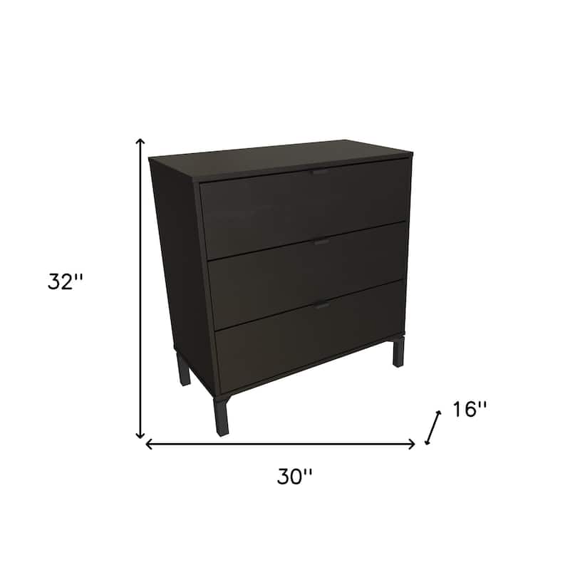 30 Inch Dresser with 3 Drawers for Bedroom or Office Storage