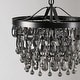 preview thumbnail 4 of 5, Renata Glass 4-Light Black Chandelier by Kosas Home