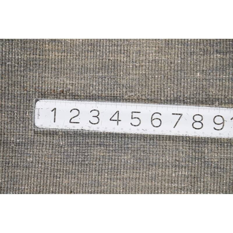 Gray Blue Gabbeh Modern Oriental Rug Hand-Knotted Wool Carpet - 5'1"x 6'4"