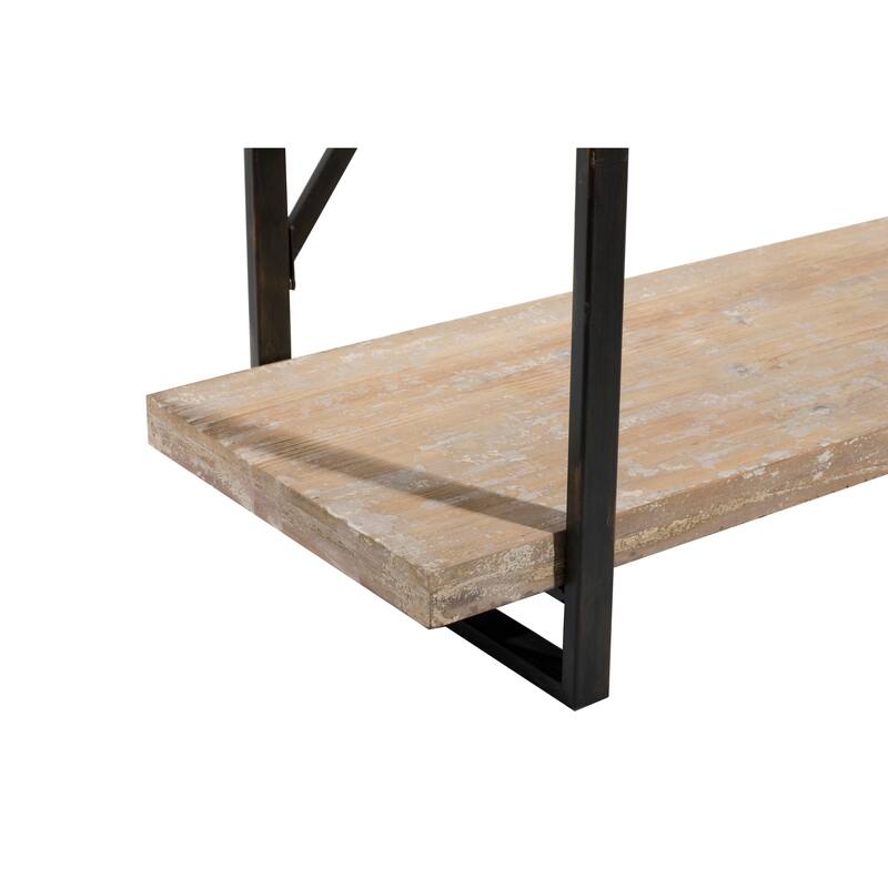 Brown Wood 4 Shelves Shelving Unit