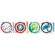 preview thumbnail 2 of 1, Red & Green & Blue Marvel Icons Wall Decals by RoomMates