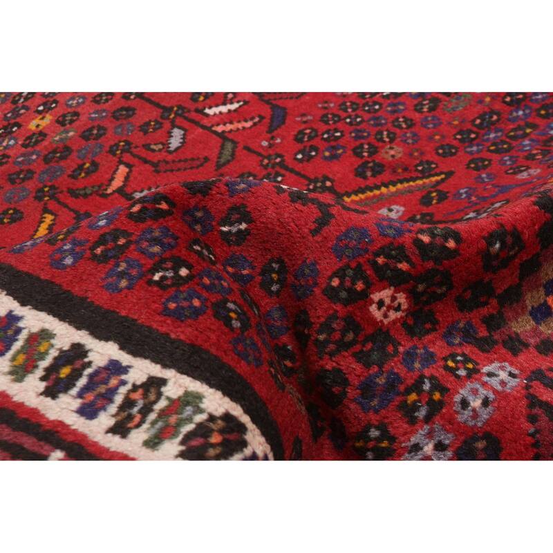 ECARPETGALLERY Hand-knotted Andelz Red Wool Rug - 3'5 x 9'5