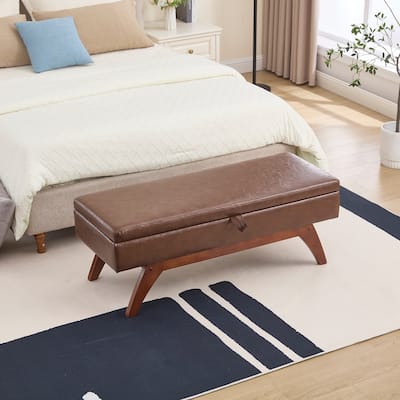 Solid Wood Feet for Solid Weighing, and Bed End Stool with Storage Function