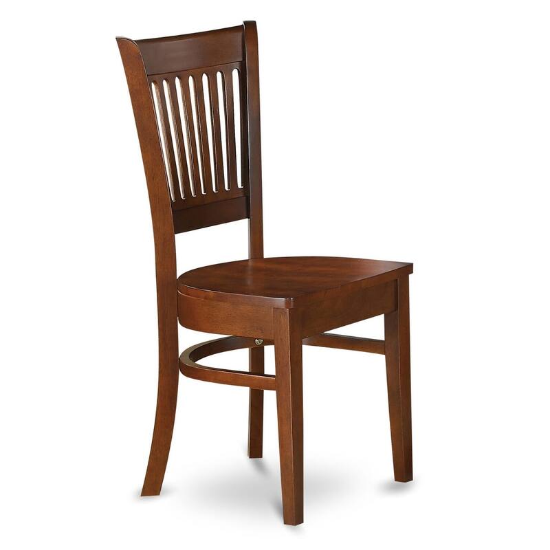 East West Furniture 7 Piece Dining Table Set- an Oval Wooden Table and 6 Wooden Chairs, Espresso(Seat Type Options)