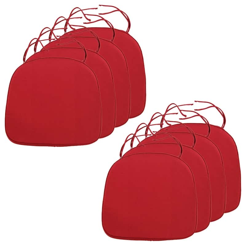 Memory Foam 15" U-Shaped Indoor Outdoor Dining Chair Pad Cushion for Kitchen Patio Garden (Set of 1, 2, 4 or 8)