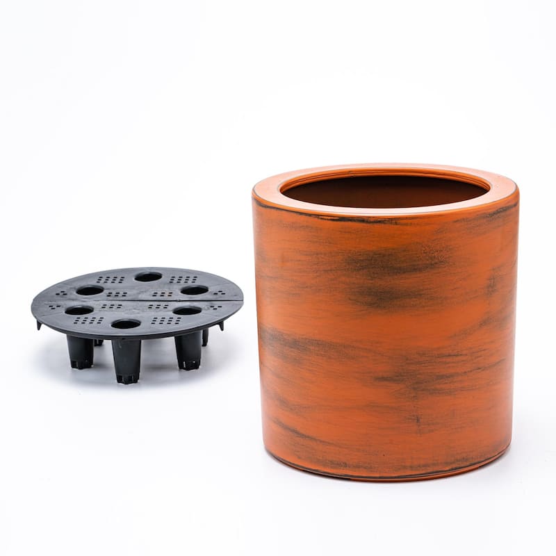 7.8 inch Painted Plastic Self-watering Planter Pot