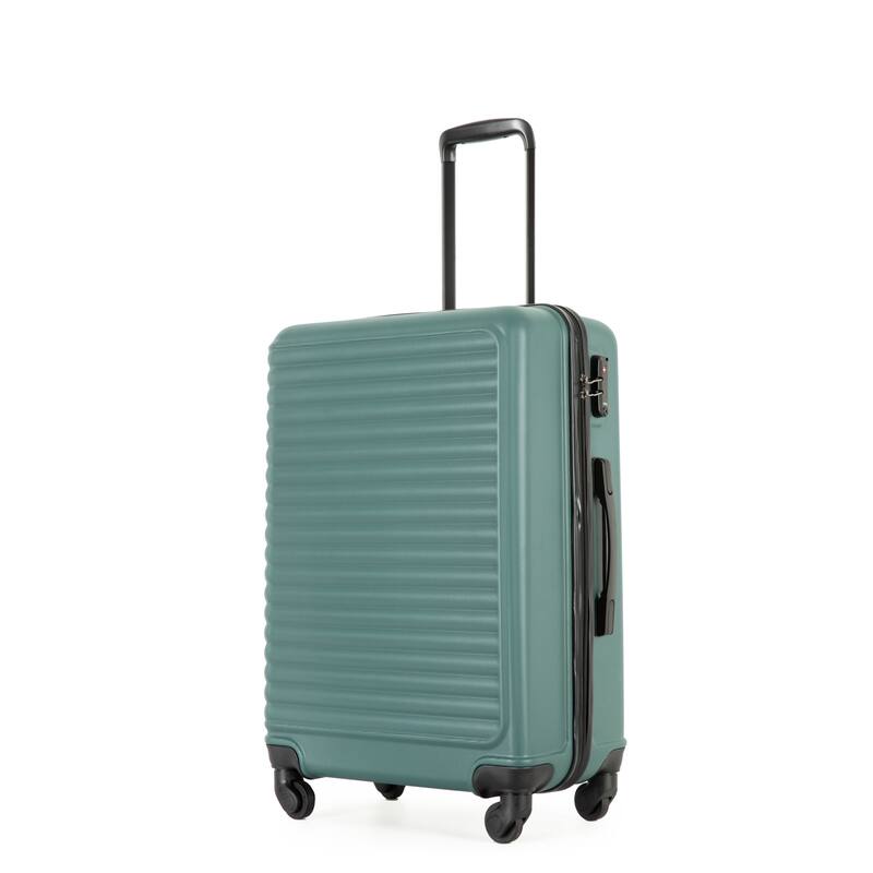 3 Piece ABS Hardside Luggage Sets Spinner Wheels Suitcase with Two Hooks and TSA Lock & Telescoping Handle