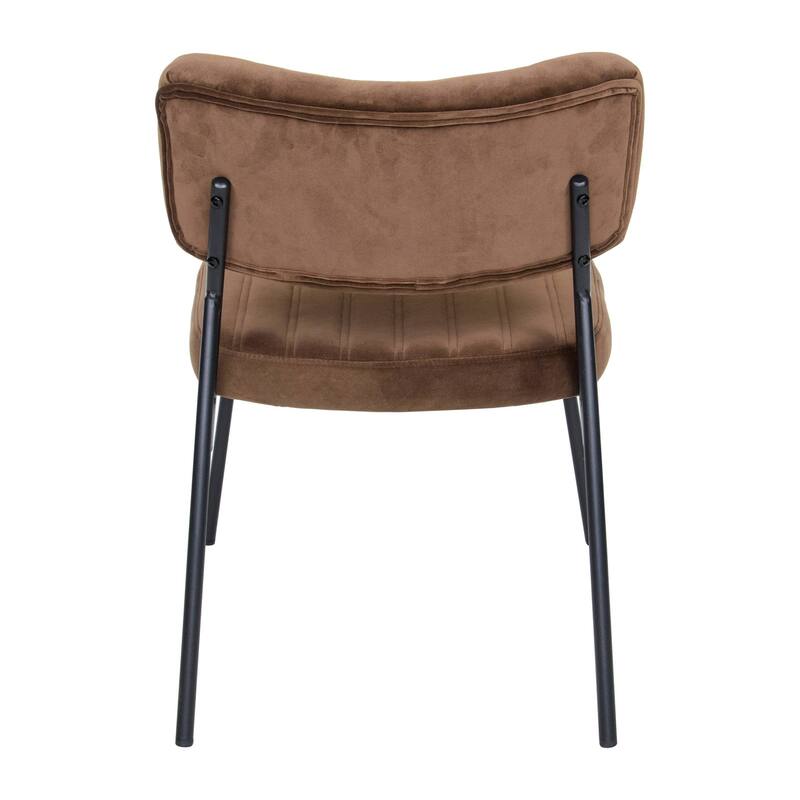 Marilane Modern Set of 2 Velvet Upholstered Accent Chairs with Sturdy Metal Legs for Home Office and Lounge Living Room