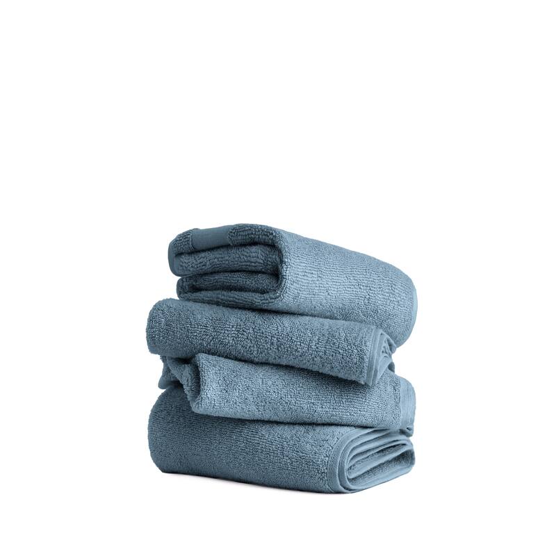 Becky Cameron 4-Piece Ultra Soft Cotton Hand Towel Set - Light Blue
