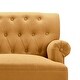 preview thumbnail 54 of 70, Moser Bay Arete Upholstered Tufted Settee Chesterfield Style Loveseat, Velvet or Linen