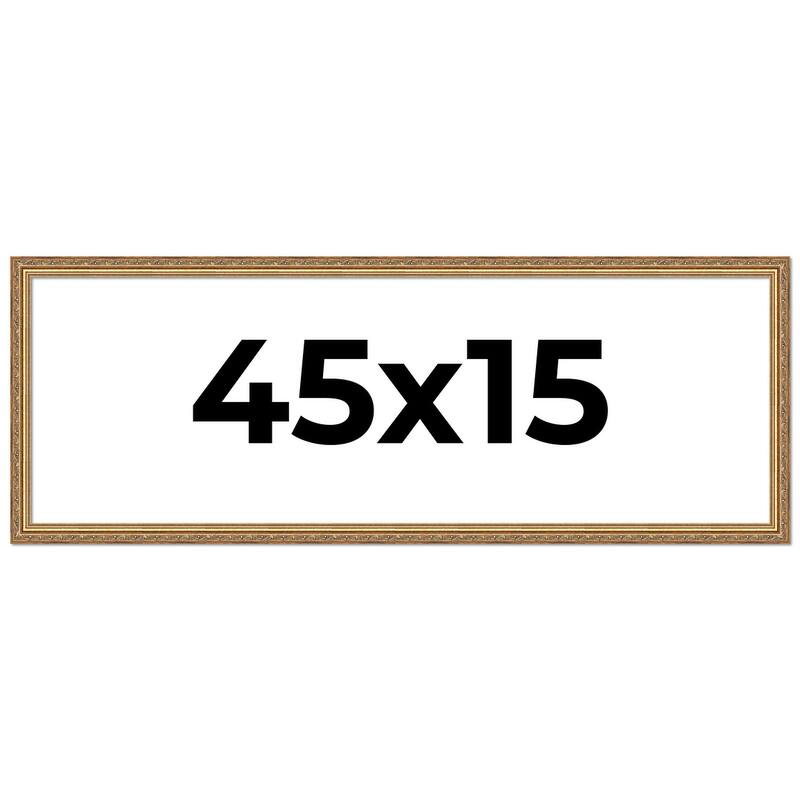 45x15 Frame Red Solid Wood Picture Frame Width 1.75 Inches | Interior Frame Depth 1 13/16 Inches