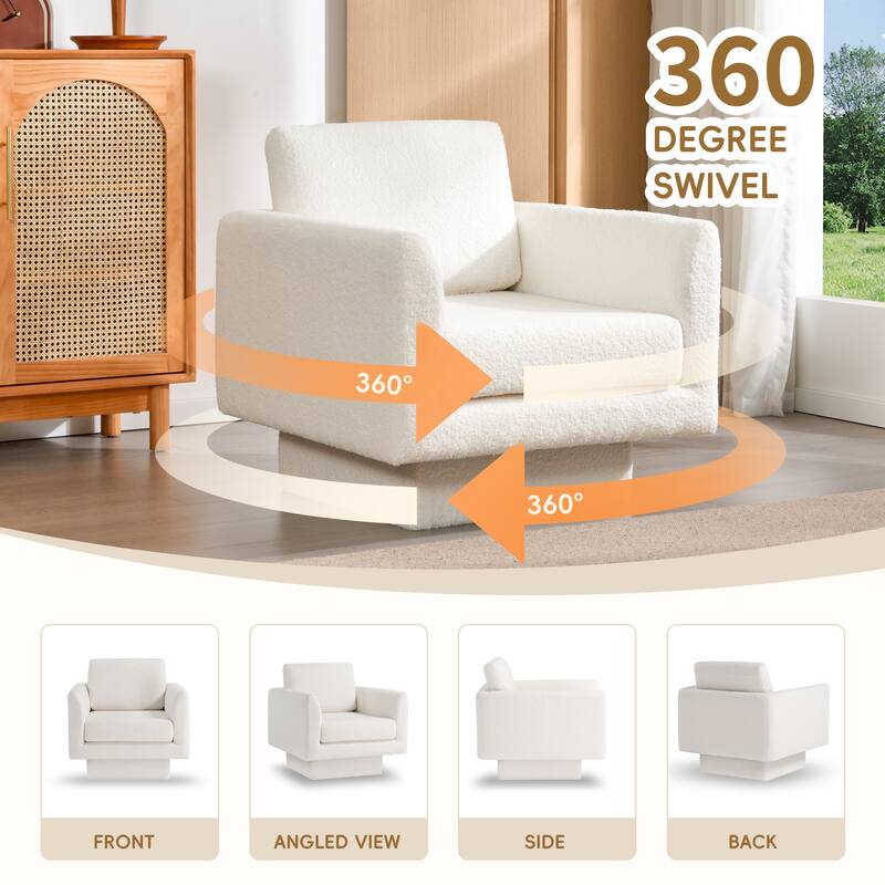 Luxurious Teddy Velvet Swivel Chair for Ultimate Comfort and Style