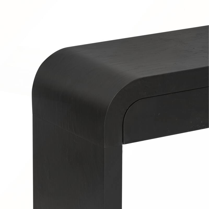 Modern Entryway Table with Burl Wood Veneer