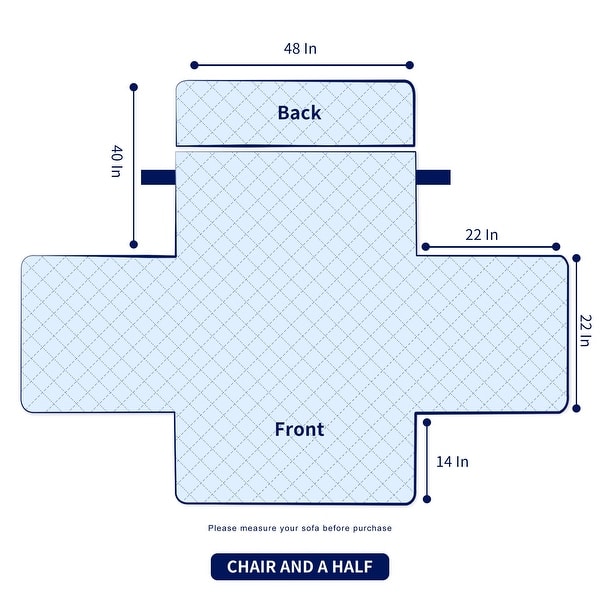 dimension image slide 1 of 12, Subrtex Reversible Sofa Couch Cover Quilted Slipcover Furniture Protector