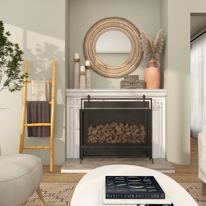 Brown Teak Wood Handmade 4 Rack Ladder