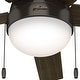 preview thumbnail 7 of 10, Hunter 52" Anslee Ceiling Fan with LED Light and Pull Chain, Modern, Transitional