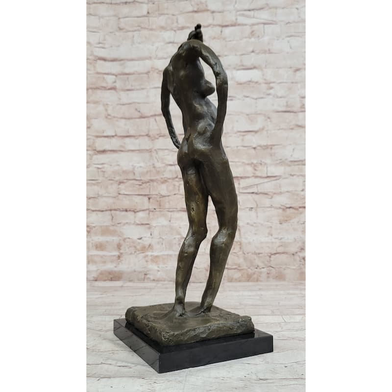 Pregnant Female Abstract Surreal Bronze Figure Statue Sculpture Salvador Dali 16 Inches X 6 Inches