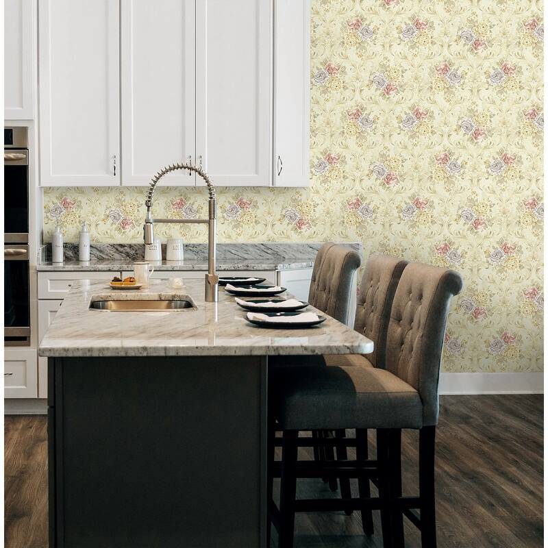 Seabrook Design Demeter Floral Trellis Unpasted Wallpaper