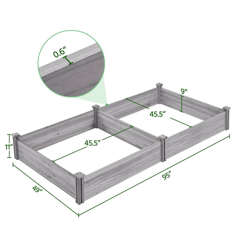 Yaheetech Wooden Raised Garden Bed Greenhouse Planter
