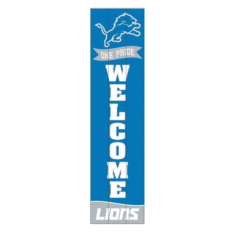 47" Porch Leaner Welcome Wall Sign, Detroit Lions Size