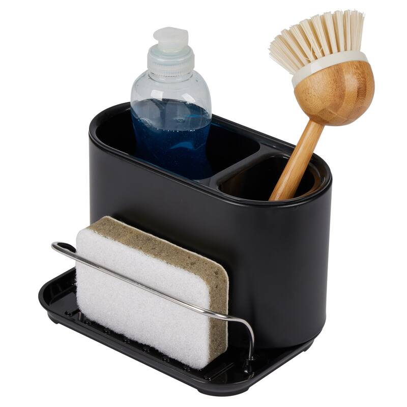 Kitchen Details 3 in 1 Sink Organizer in Matte Black