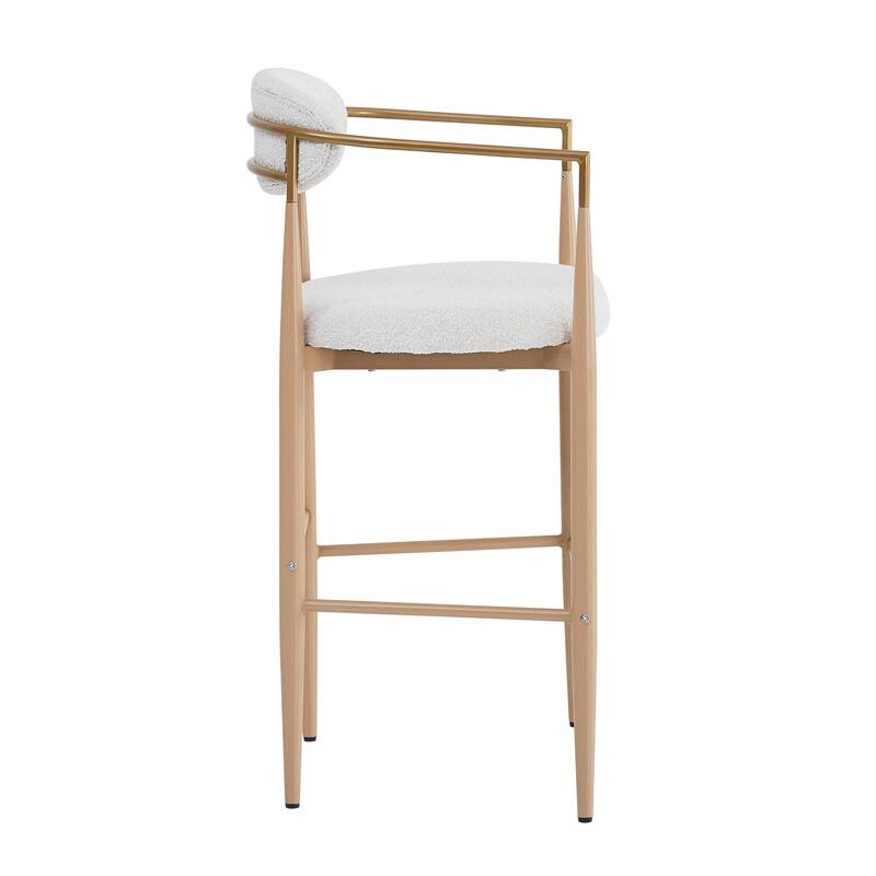 Barstools Set Of 2,Upholstered Bar Stools With Back