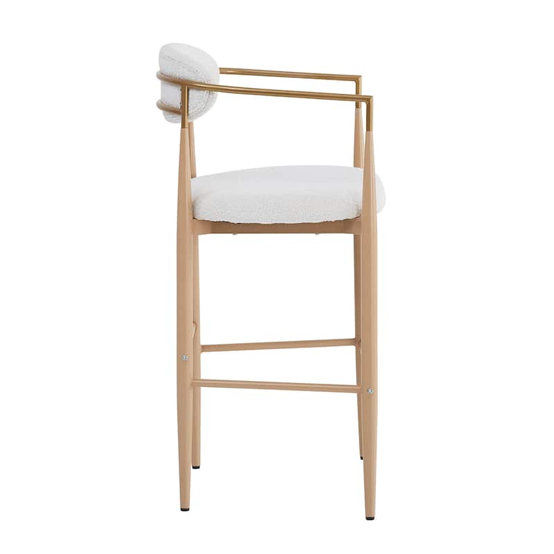 Upholstered Counter Stool Side Dining Chair Set of 2