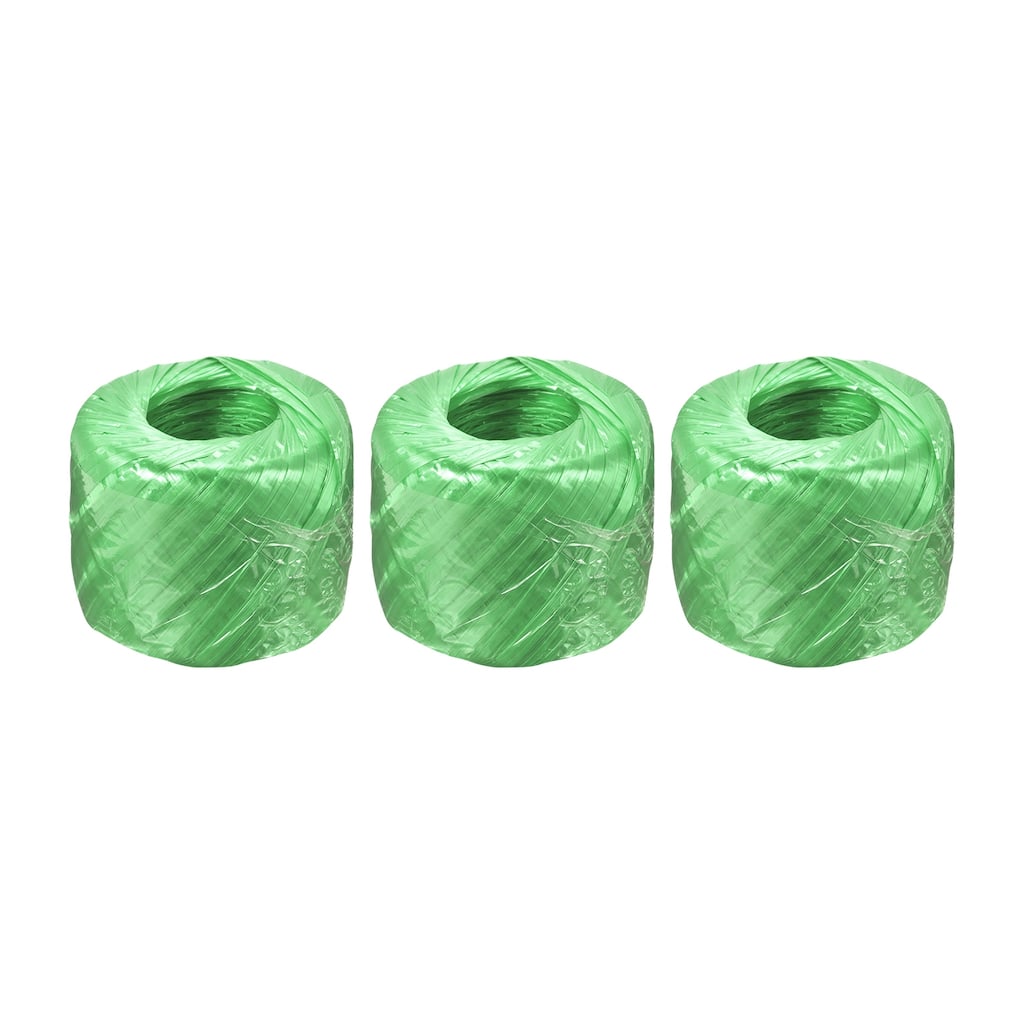 Polyester Nylon Plastic Rope Twine Bundled for Packing ,100m Green 3Pcs