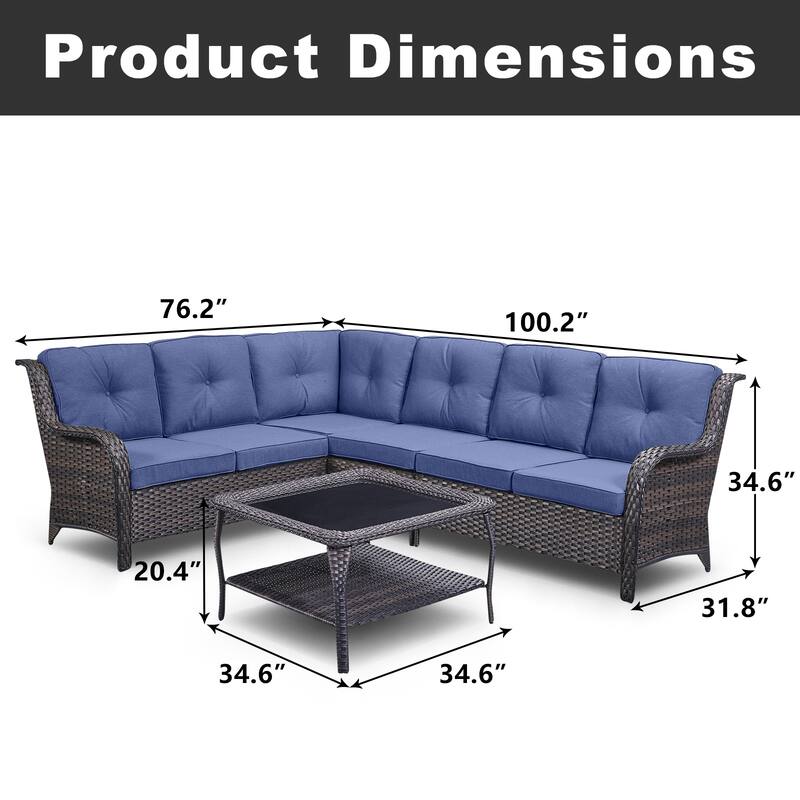 Gymojoy Outdoor Sofa Loveseat Corner Sofa Table Sets