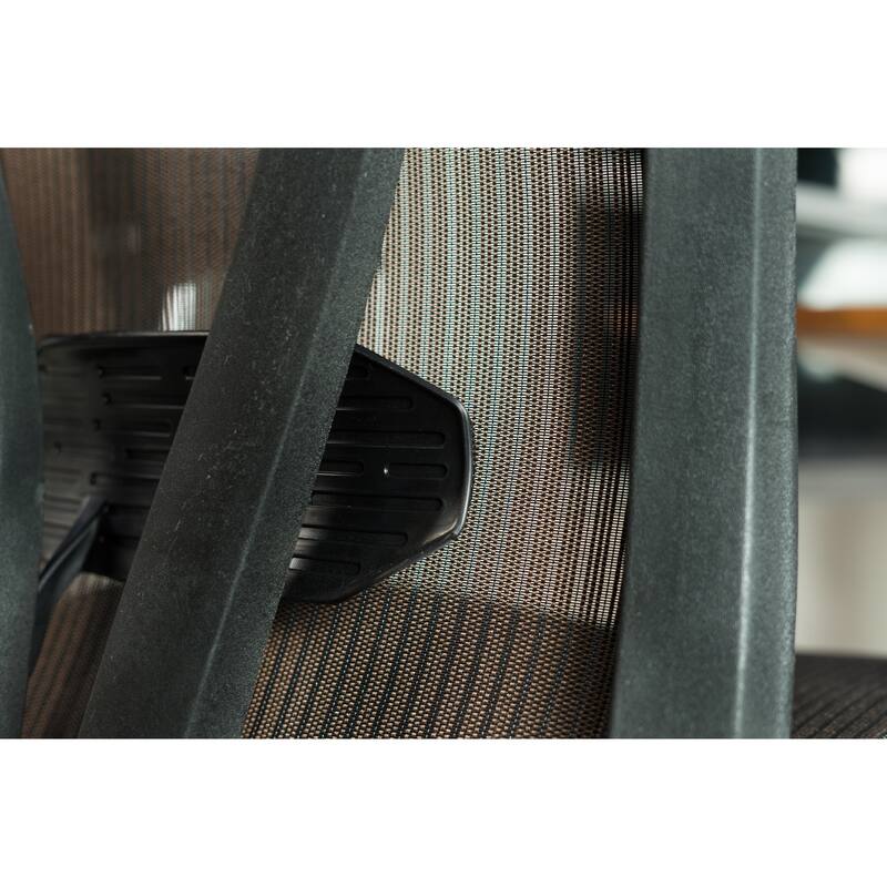 ErgoMax Office Fully Meshed Ergonomic Height Adjustable Brown Office Chair w/Armrests & Headrest, 52 Inch Max Height