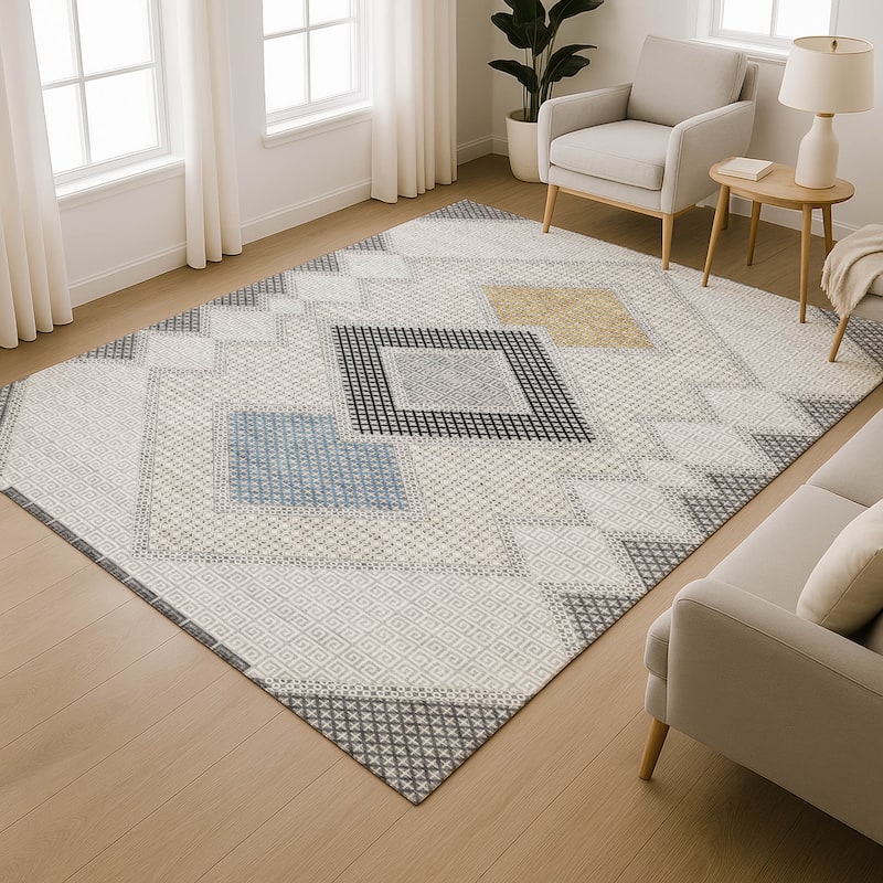 Premium Washable Super Soft Modern Global Mayfield Rug