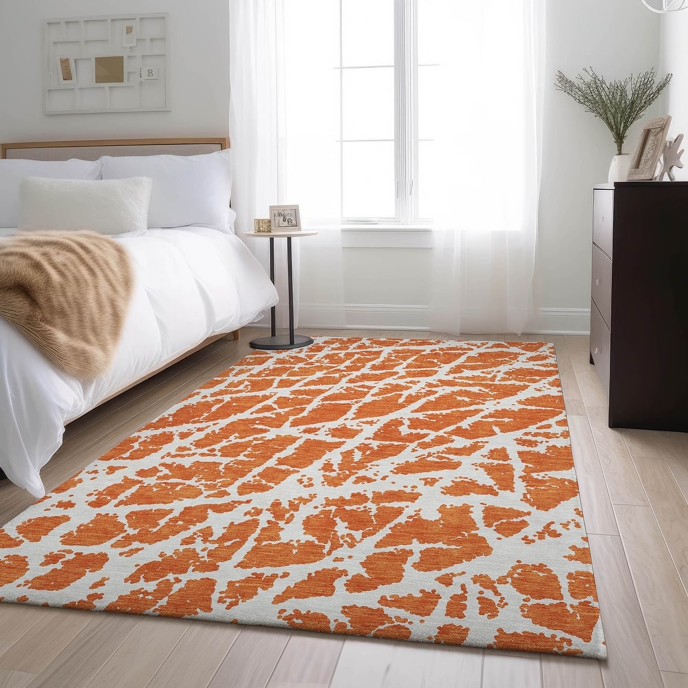 Premium Washable Super Soft Modern Crackle Mayfield Rug