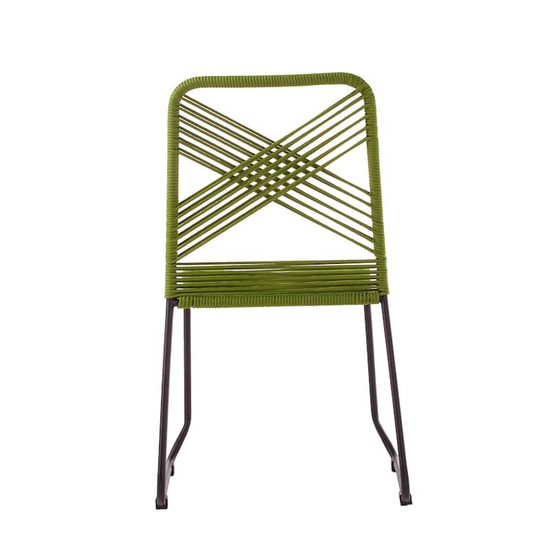 SEI Furniture Padko 2-Piece Stackable Outdoor Rope Chairs