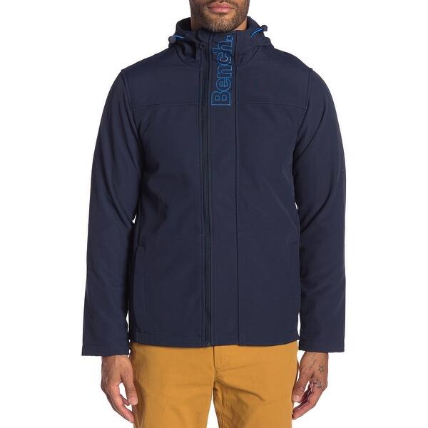 Shop Bench Blue Navy Mens Size Xl Logo Hooded Zip Up Fleece
