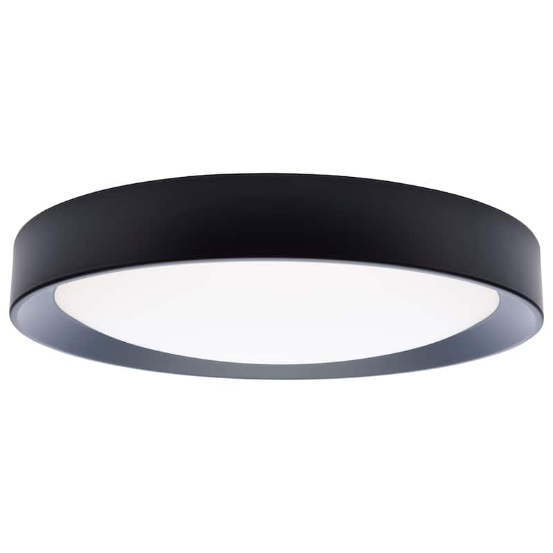 Selene 17 Inch LED Flush Mount CCT Selectable Black Finish
