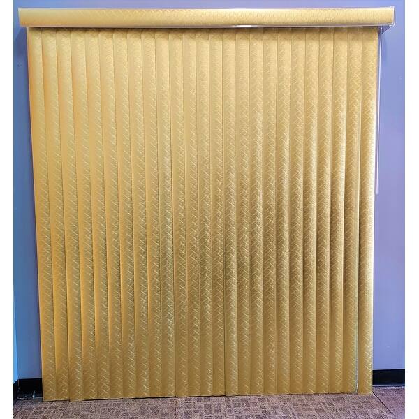 slide 2 of 7, BlindDen Gold Infinity Textured Vinyl Vertical Blind, CORDLESS