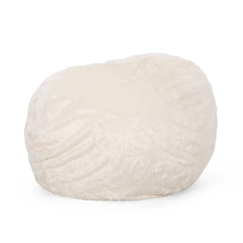 Schley Modern Glam 5 Foot Short Faux Fur Bean Bag by Christopher Knight Home