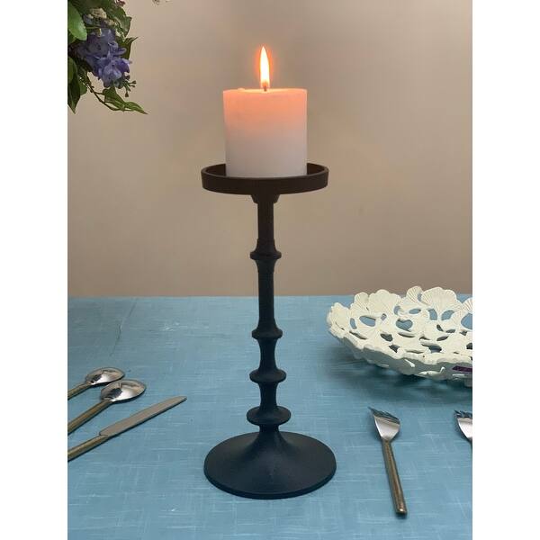 Shop Vibhsa Large Pillar Candle Holder Matte Black 10 On