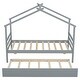 preview thumbnail 8 of 17, Twin Size House-Shaped Bed with Trundle