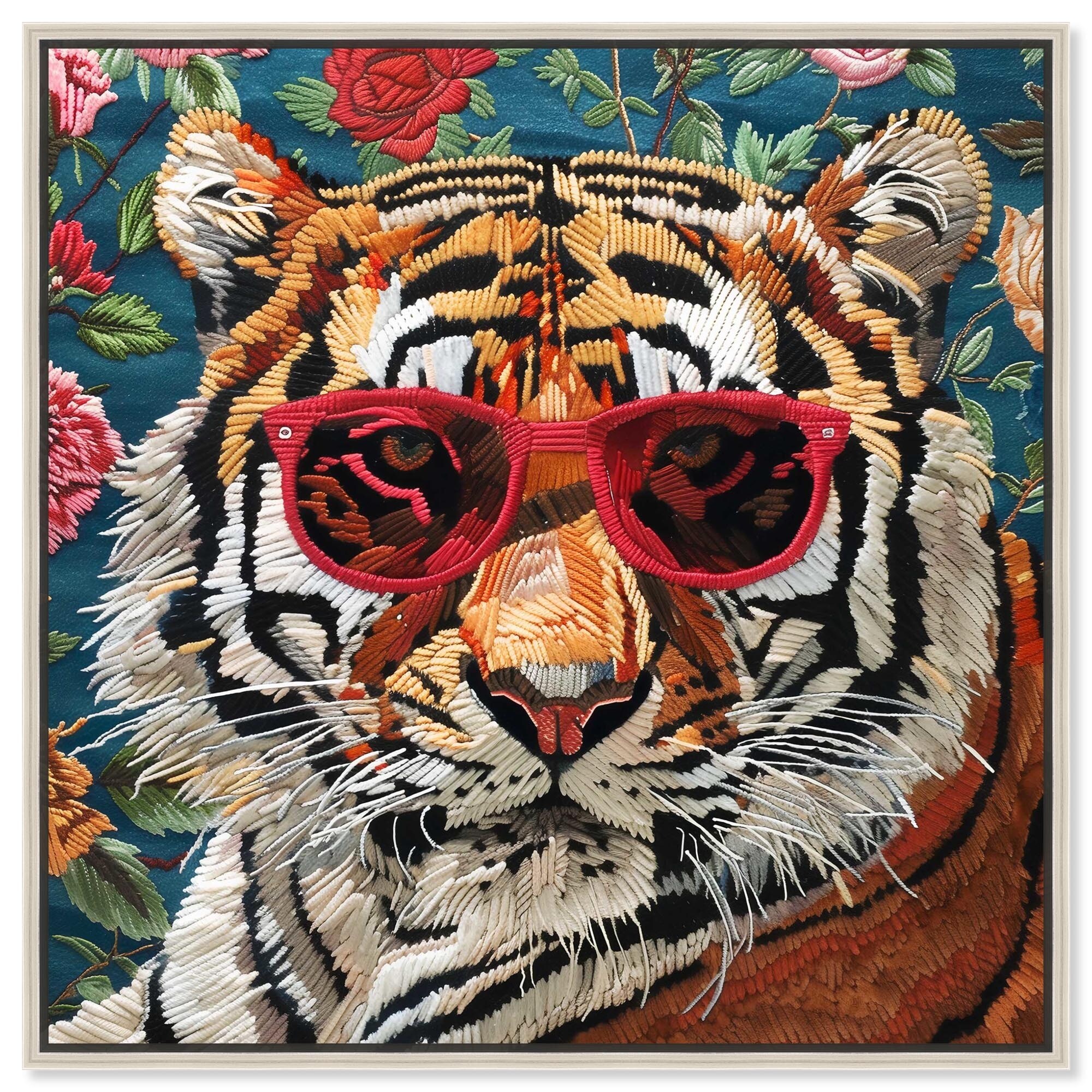 Velvet Tiger Canvas Modern Art by Art Remedy