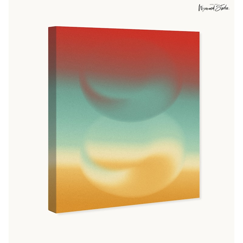Wynwood Studio Canvas Abstract Cosmic Bubbles Red Modern & Contemporary Wall Art Canvas Print