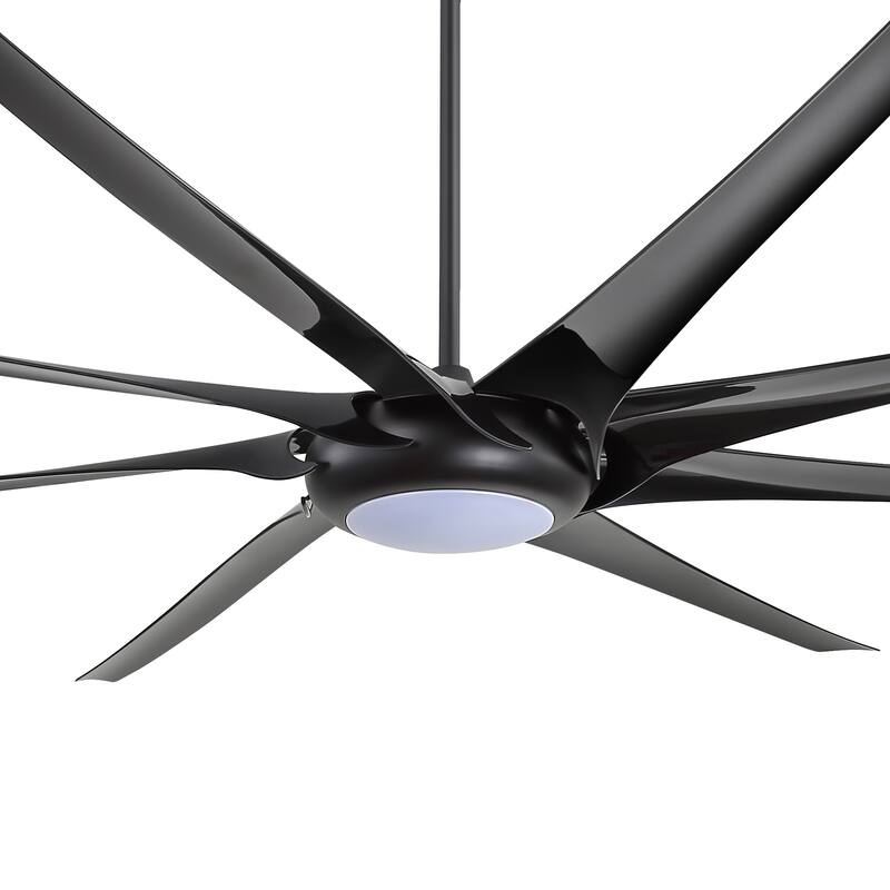 65/72/84/100 Inches Large LED Ceiling Fan with Light Remote(8-Blade)