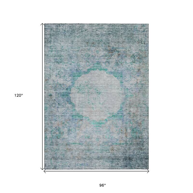 HomeRoots Oriental Traditional Rectangle Outdoor Rug