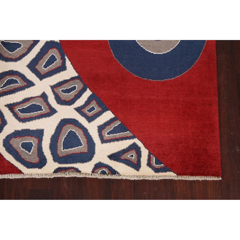 Geometric Modern Gabbeh Kashkoli Oriental Area Rug Wool Hand-knotted - 6'1" x 8'11"