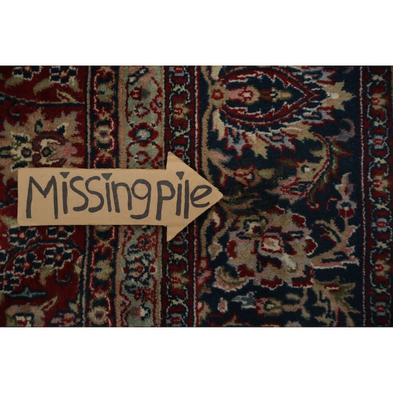 Hand Knotted Oriental 100% Wool Carpet Traditional Floral Red Sarouk Area Rug - 13' 1'' X 8' 10''