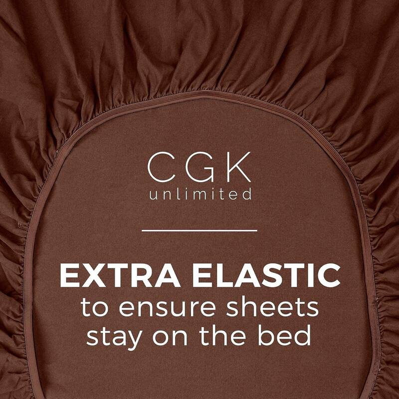 CGK Linens Microfiber 8" - 16" Deep Pocket Soft Fitted Sheet