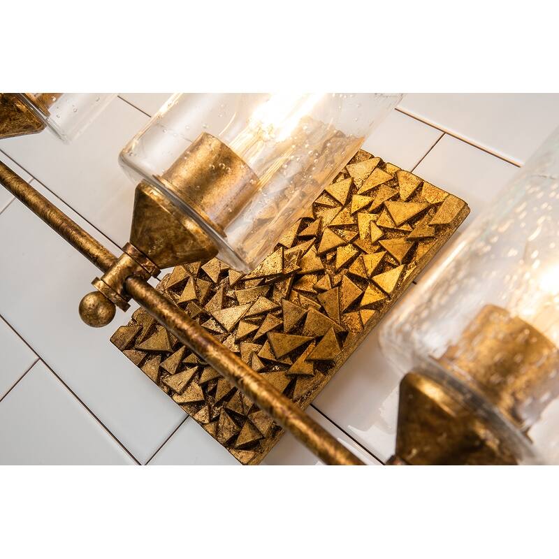 Transitional Gold 3-Light Bath Vanity Bar Light