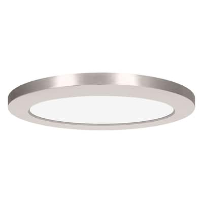 ModPLUS 9-inch Brushed Steel 120V LED Round Flush Mount